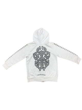 Crome hearts White zipup with logo, 4 years
