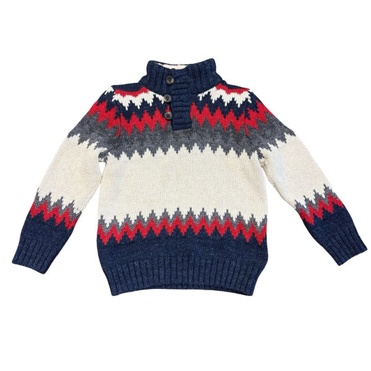 Gap new w/tags ikat half button up sweater, 5 years