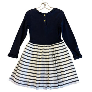 Petit Bateau navy dress w/tulle skirt, 5 years