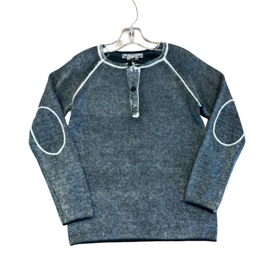Bonpoint green sweater w/elbow patches, 8 years