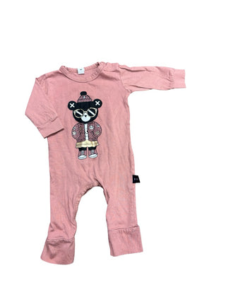 Hux Pink onesie, 3-6 months