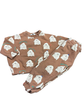 H&M Brown sweatsuit with details, 4