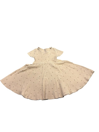 Lovely Littles Brown ribbed dress with details, 6 years