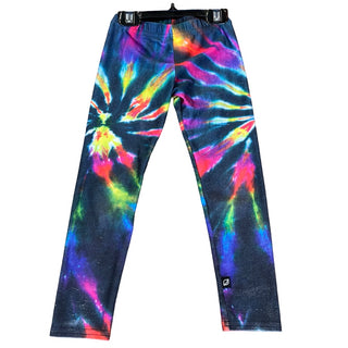 Terez Bright tie dye leggings , Youth medium