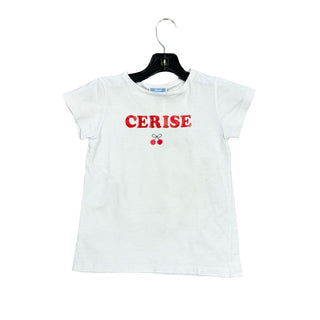 Jacadi White T-Shirt with Cerise Graphic, 8 years