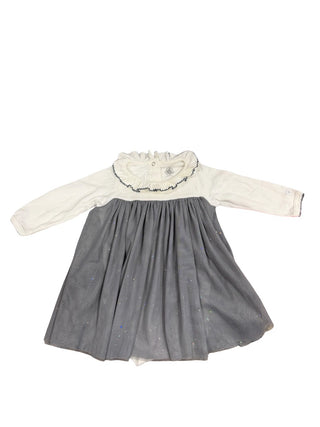 Petit Bateau Dress with bodysuit tied in, 6 months