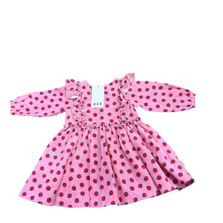 Hux Strawberry longsleave dress, 12-18 months
