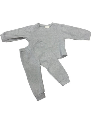 Mikki Rae Little Ones Grey waffle set, 3 years