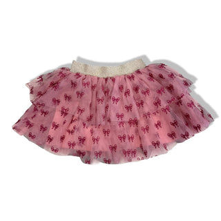 Hux Glitter bow tiered dress  - new with tag, 12-18 months
