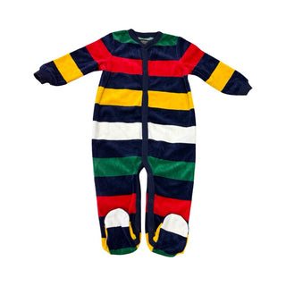The Hudson’s Bay Classic colourful stripe velour sleeper, 6-12 months