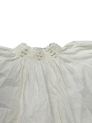 Noralee Smocked cream dress with embroidered florals, 2 years