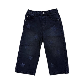 Zara Black denim jeans w/sparkle stars, 3 years
