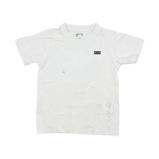 Kith white tshirt w/logo small stain, 4-5 years