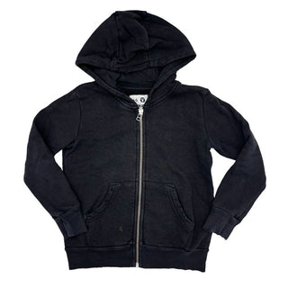 Nununu black zip up w/star on back, 4-5 years