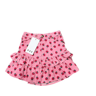 Hux Strawberry cord tiered skirt, 6-12 months