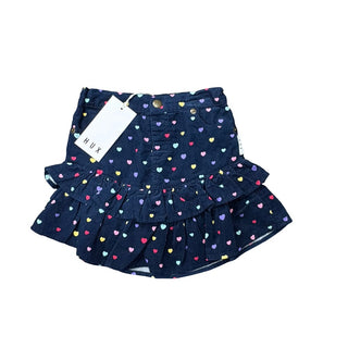 Hux Ink Heart cord tiered skirt, 6-12 months