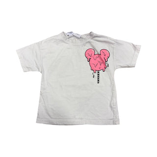 Zara White w/pink Mickey Mouse lollipop tshirt, 2-3 years