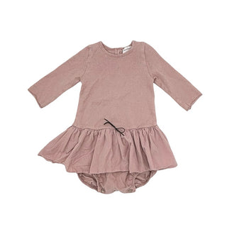 Pequeno Tocon pink sweater top & corduroy bottom dress, 18 months