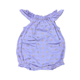 Egg New York Lavender eye print romper, 0-3 months