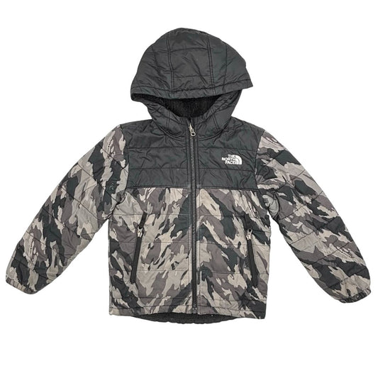 The North Face black/camo reversible coat, 7 years