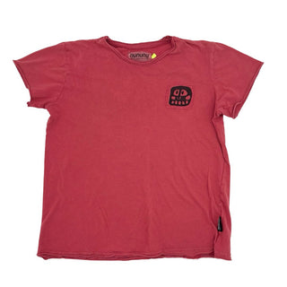 Nununu red tshirt w/small skull, 6-7 years