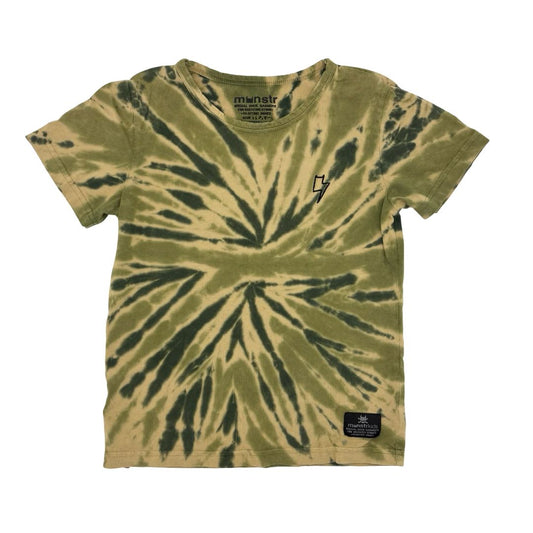 Munster green tie dye tshirt, 6 years