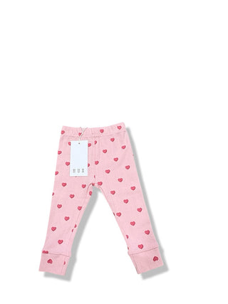 Hux I Heart You pointelle legging, 3-6 months