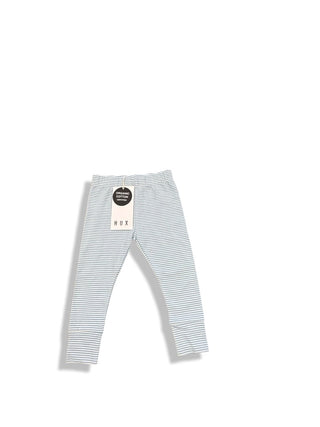 Hux Blue and white stripe legging, 3-6 months