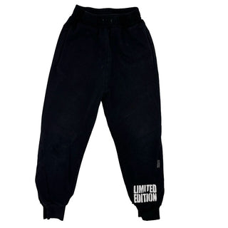 Nununu black Limited Edition sweatpants w/worn knee, 6-7 years