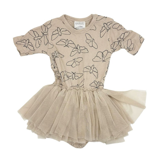 Hux  pink dragonfly dress w/tulle skirt, 12-18 months