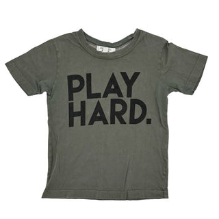 Joah Love green Play Hard tshirt, 3 years
