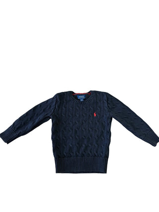 Ralph Lauren Cable knit navy sweater, 3 years