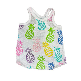 Chaser White Tank Top with Colourful Pineapples, 2 years