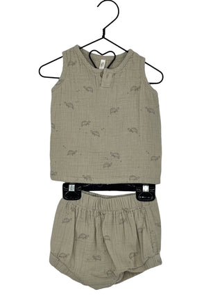 Rylee + Cru Green turtle set, 6-12 months