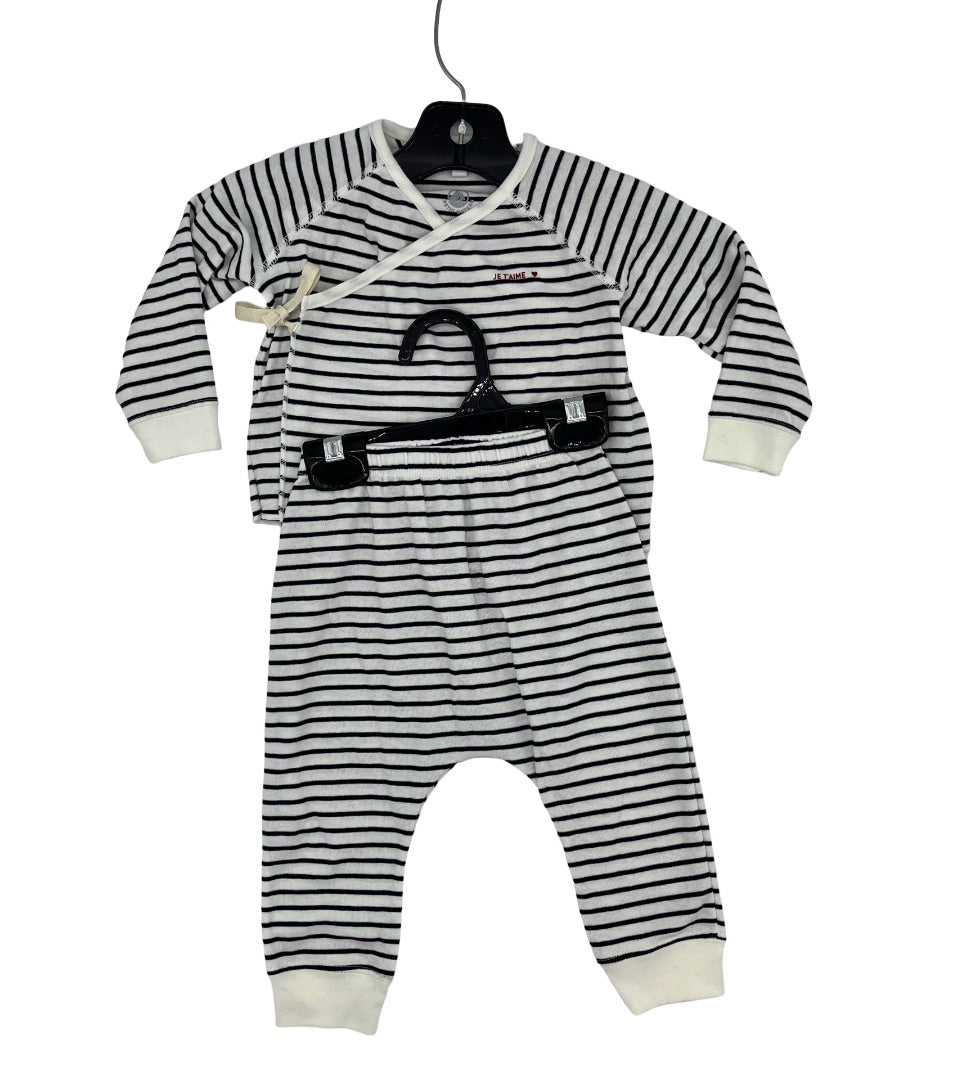 Petit Bateau Navy stripped pj set, 12 months