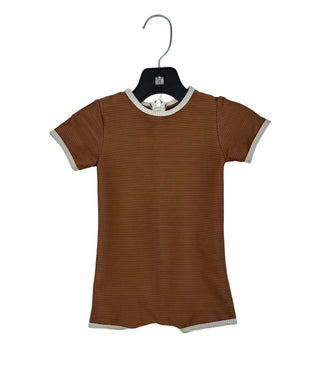 Rylee + Cru Brown swim one piece , 6-12 months