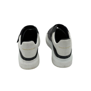 Alexander McQueen black/white leather velcro strap sneakers, euro 29.5 little kid