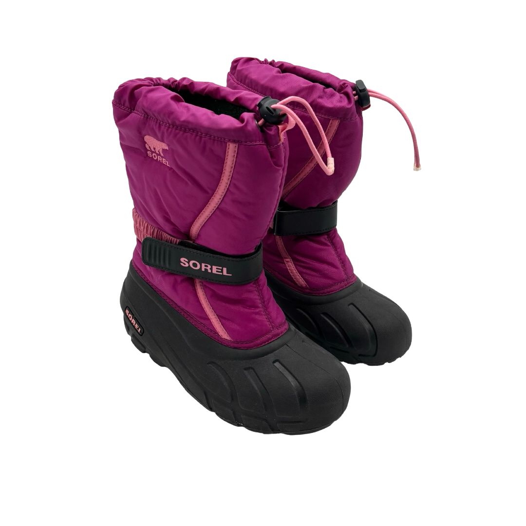 Sorel blush/pink Flurry winter boots, 3 big kid