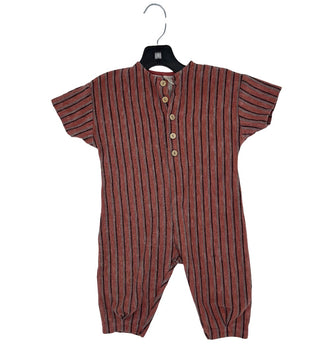 Rylee + Cru Red stripped romper/play suit, 6-12 months