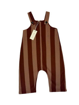 Rylee + Cru Asher overalls brickstripe clay - new with tag, 6-12 months