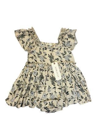 Noralee Margot romper green magnolia - new with tag, 6 months