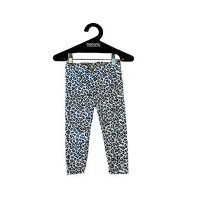 Bloomie's Girls White and Black Cheetah Leggings, 2 years