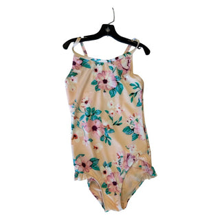 H&M Peach Bathing Suit with Florals, 6-8 years