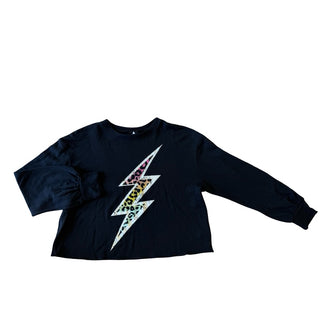 Pixie Lane Black w/rainbow lightning bolt, 6 years