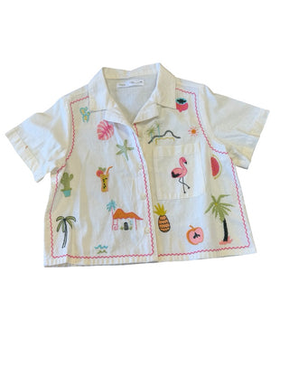 Zara Embroidered shirt, 8-9 years