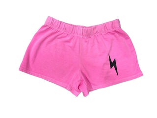 Firehouse pink shorts with lightning bolt, medium