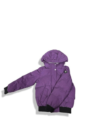 WoodPecker Purple Puffer jacket with logo, 8/9