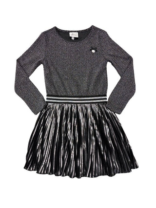 Le chic grey metallic dress, 7-8 years