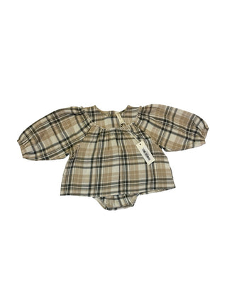 Quincy Mae Mia top + bloomer set fall plaid  - new with tag, 3-6 months