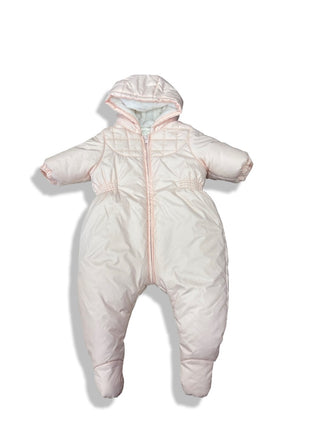 Carrement Beau Pink snowsuit with fur inside, 3 months